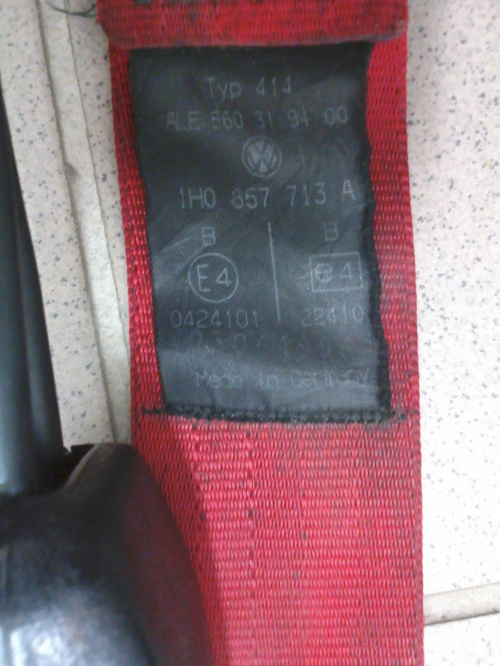 FS Red (20 Year Anniversary) GTI 20 Jahre Jubilaums seat belts 3door