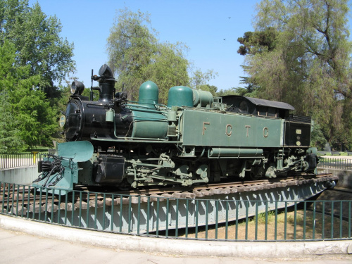 Lokomotywa zebata kolei Ferrocarril Transandino z roku 1909 wyprodukowana w Anglii przez Kitson - Meyer.