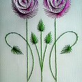 Obrazki z szycia wzięte - na podstawie wzoru ze stitchingcards.com #kwiat #róża #fantagiro7 #HaftMatematyczny #ObrazkiZSzyciaWzięte