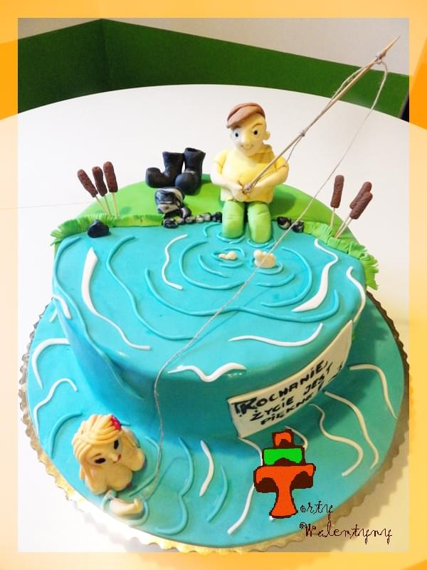 Urodziny tort dla wędkarza #tort #TortDlaWędkarza #TortyKraków #TortyWalentynki #wędkarz