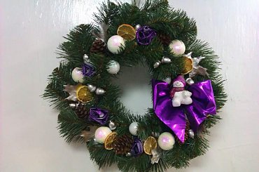 Wianek świąteczny, moja praca #BożeNarodzenie #krakow #rękodzieło #stroik #wieniec