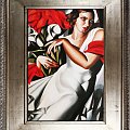 Tamara de Lempicka-Porträt von Ira-Ölgemälde Handgemalt Leinwand Rahmen-Sygniert.102x82cm-cena 229,99 euro. wysylka 0 euro.malowany recznie