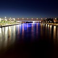 Nad Odrą #most #noc #Odra #oświetlenie #rzeka #Szczecin #światła #trasa #Zamkowa